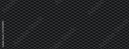 Wallpaper Mural Dark gray background with a diamond grid pattern. The background features a smooth, gray texture with repeating gray lines. Grid pattern background vector. Black background. Torontodigital.ca