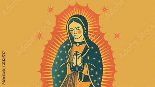 Vector Illustration of Our Lady of Guadalupe