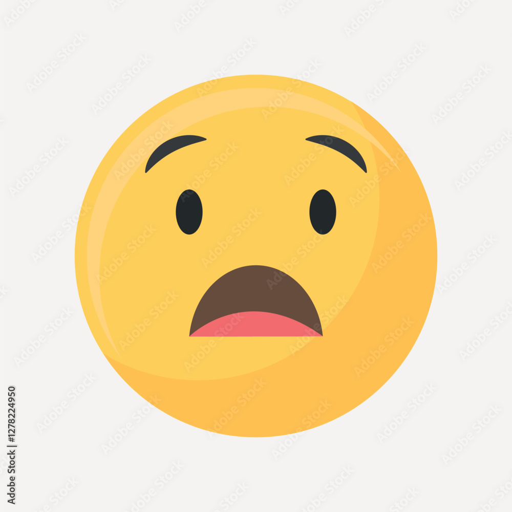 Fototapeta premium Surprised emoticon vector