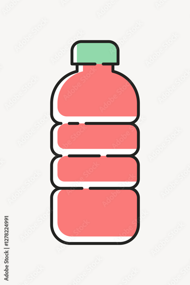 Bottle icon, line art design vector Bottle icon, line art design vector