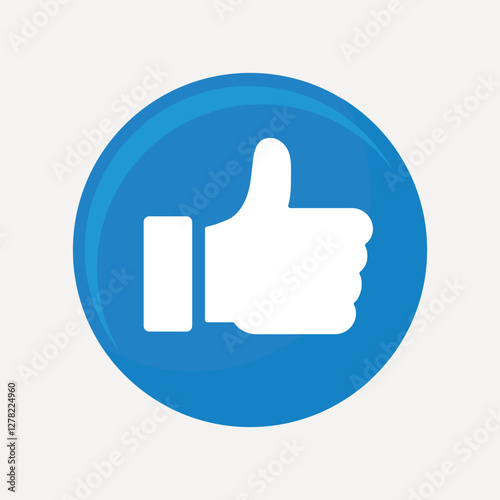 Thumb up emoticon vector