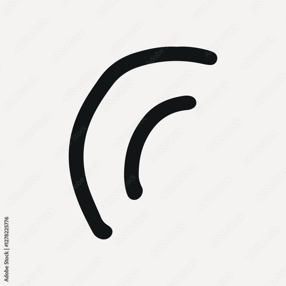 Minimalist black line on white, simple line art, element vector Minimalist black line on white, simple line art, element vector