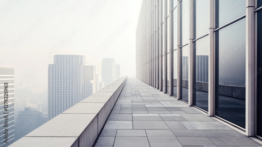 Obraz premium Federal Reserve building with urban skyline in the distance. Featuring financial regulation and fiscal policy