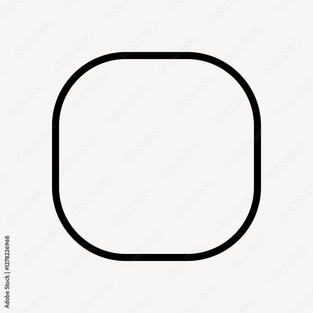 Minimalist black abstract outline vector