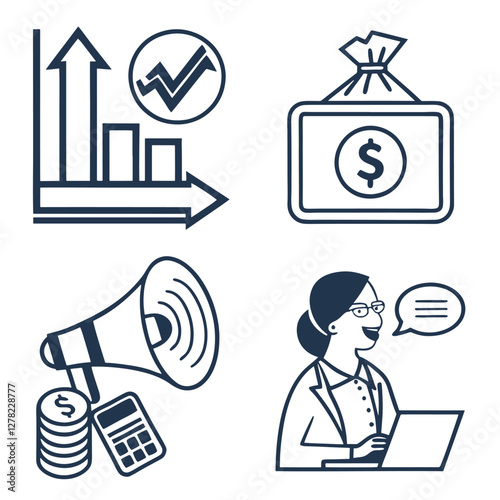 Business Growth Strategies with Financial Success and Communication