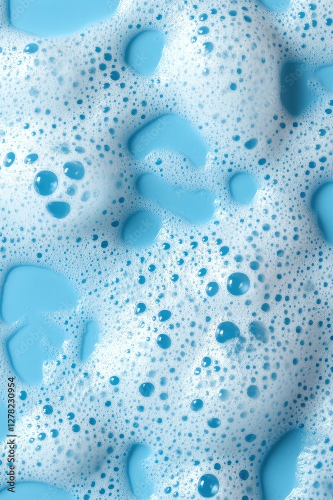 Bubbles and Foam Texture in Light Blue Tones for Cleanliness and Freshness Concept Background with a Top Down Angle and Minimalist Style Bubbles and Foam Texture in Light Blue Tones for Cleanliness and Freshness Concept Background with a Top Down Angle and Minimalist Style