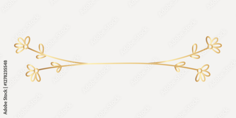 Elegant gold swirl design, hand drawn vector Elegant gold swirl design, hand drawn vector