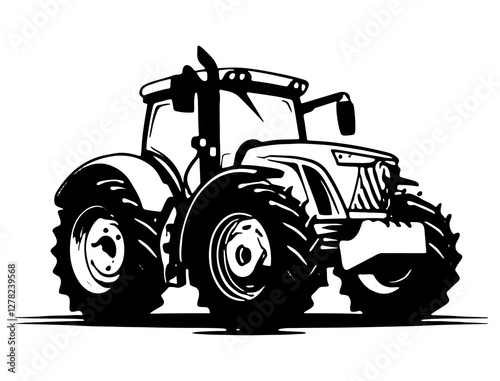 tractor isolated on white background