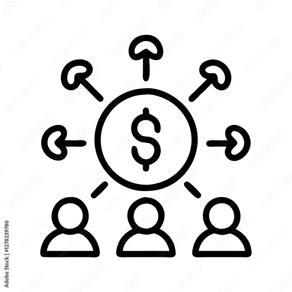 crowdfunding icon, crowdfunding line art - simple line art of crowdfunding, perfect for crowdfunding logos and icons crowdfunding icon, crowdfunding line art - simple line art of crowdfunding, perfect for crowdfunding logos and icons