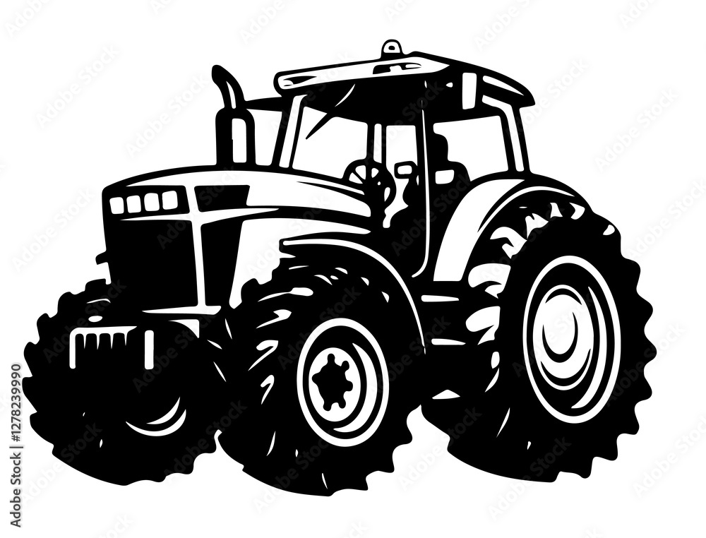 tractor on a white background tractor on a white background