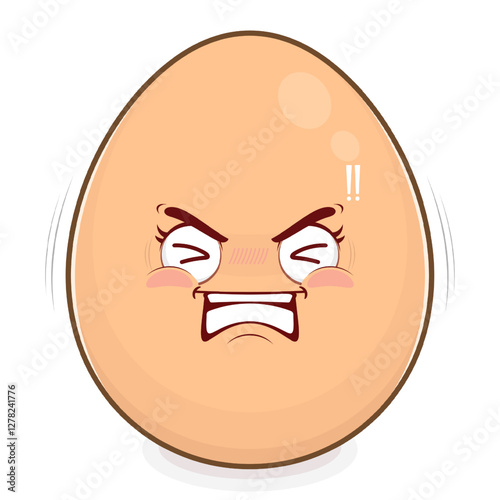 egg hurt face cartoon cute