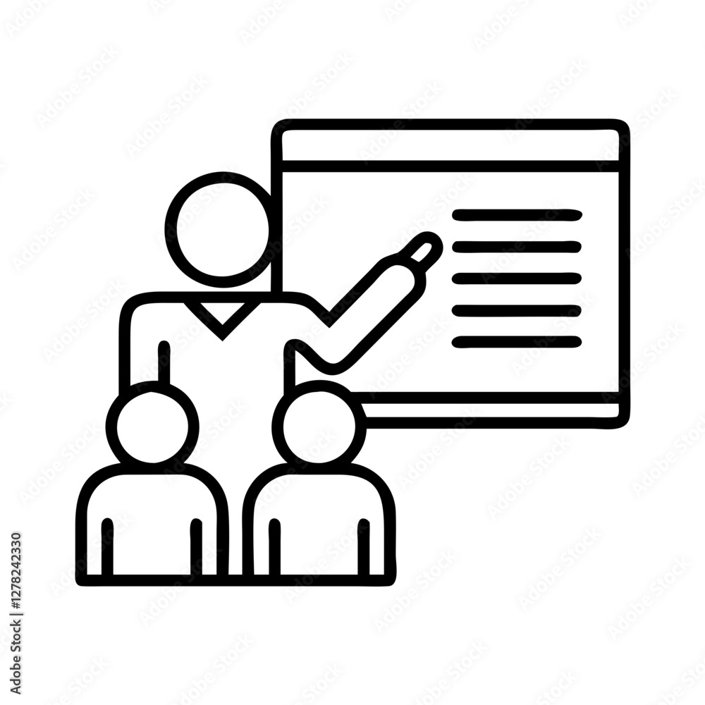 teaching icon, teaching line art - simple line art of teaching, perfect for teaching logos and icons teaching icon, teaching line art - simple line art of teaching, perfect for teaching logos and icons