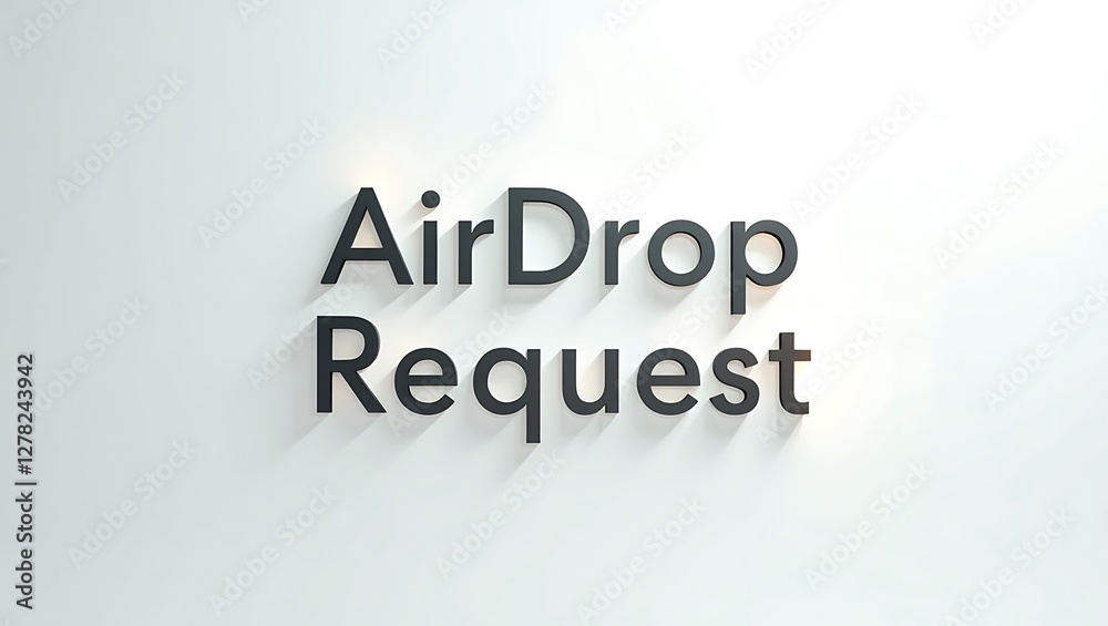 AirDrop request displayed on a clean background with shadow effects AirDrop request displayed on a clean background with shadow effects