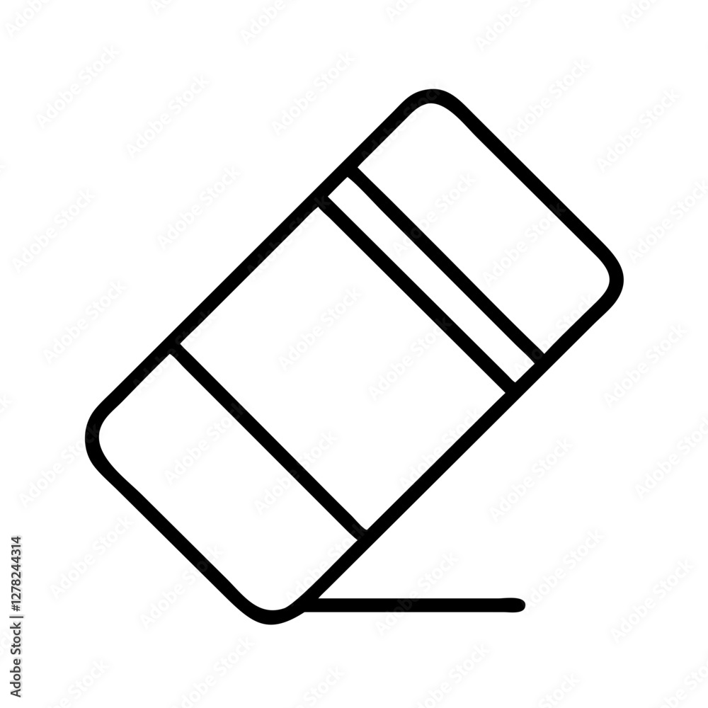 eraser icon, eraser line art - simple line art of eraser, perfect for eraser logos and icons eraser icon, eraser line art - simple line art of eraser, perfect for eraser logos and icons
