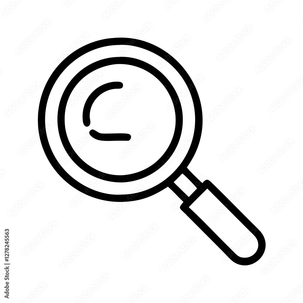 magnifying glass icon, magnifying glass line art - simple line art of magnifying glass, perfect for magnifying glass logos and icons magnifying glass icon, magnifying glass line art - simple line art of magnifying glass, perfect for magnifying glass logos and icons