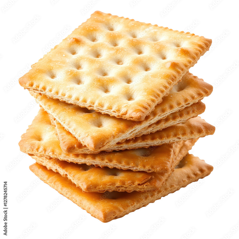 Golden Crispy Crackers Stacked High: A Delicious Snack Golden Crispy Crackers Stacked High: A Delicious Snack
