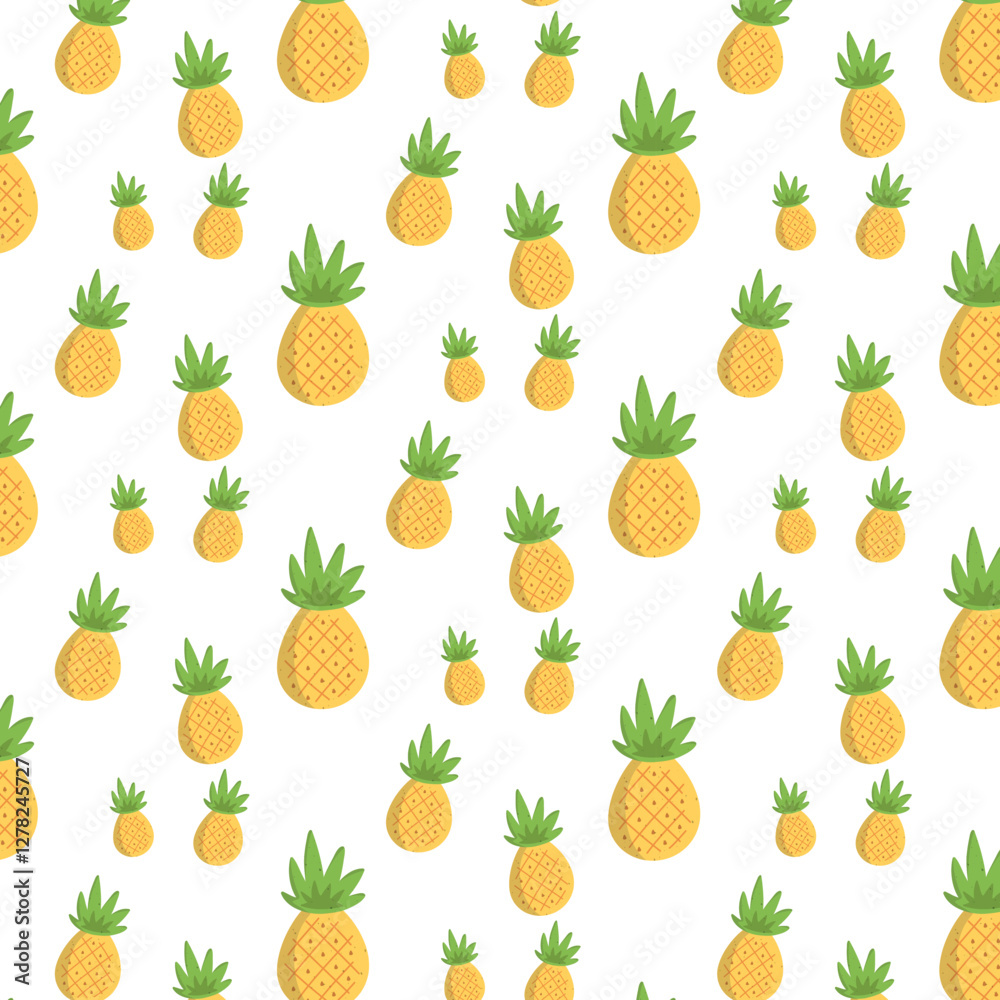 Tropical Pineapple Paradise A Fresh Seamless Pattern Tropical Pineapple Paradise A Fresh Seamless Pattern