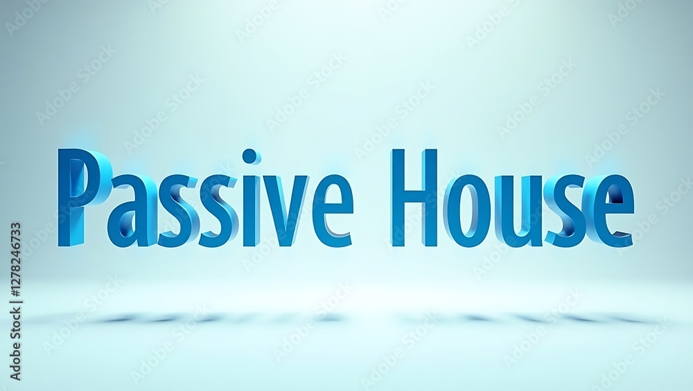 Stylish typography showcasing the concept of passive house construction design Stylish typography showcasing the concept of passive house construction design
