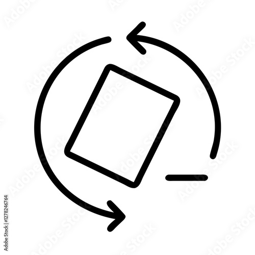 rotate icon, rotate line art - simple line art of rotate, perfect for rotate logos and icons