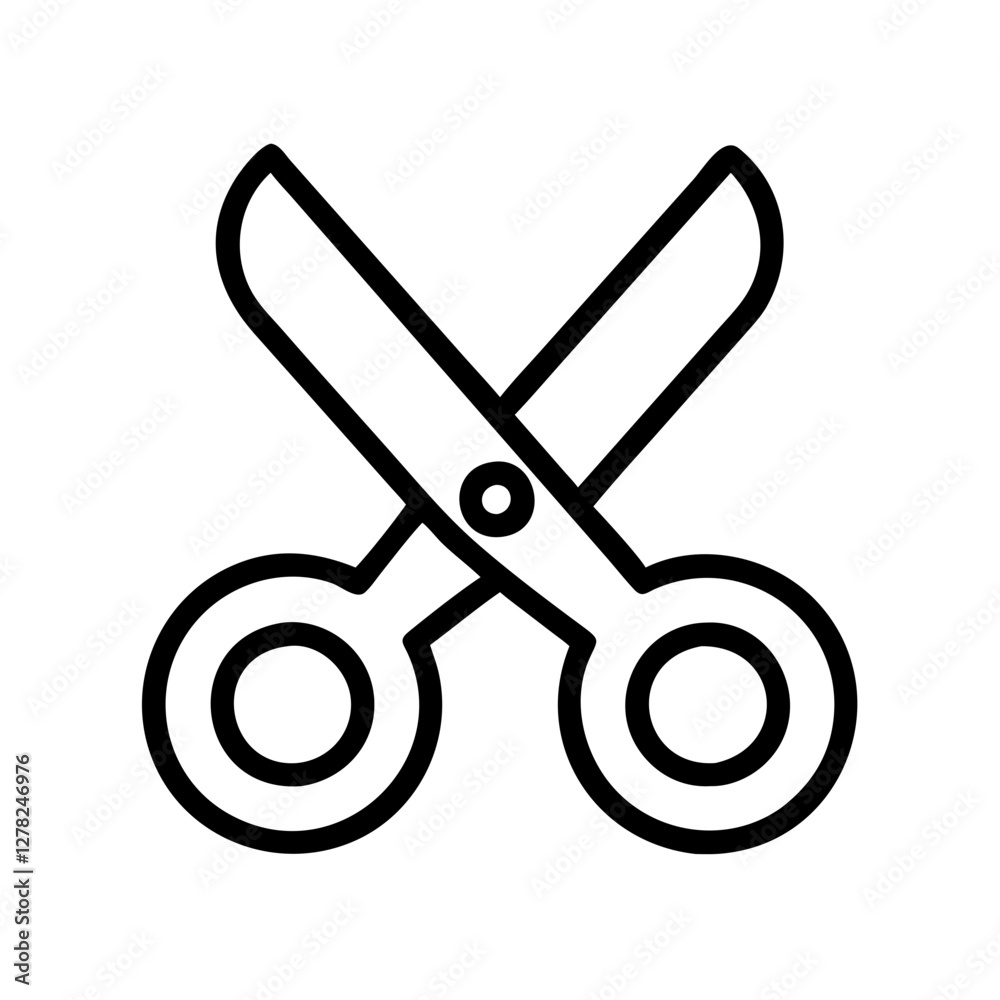 scissors icon, scissors line art - simple line art of scissors, perfect for scissors logos and icons scissors icon, scissors line art - simple line art of scissors, perfect for scissors logos and icons