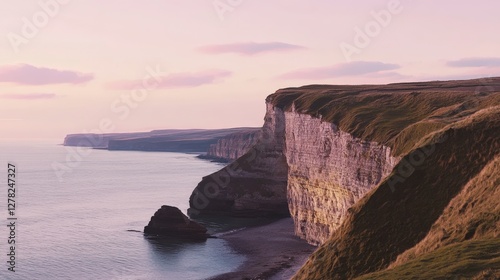 Coastal Cliffs at Sunset: A Breathtaking Landscape