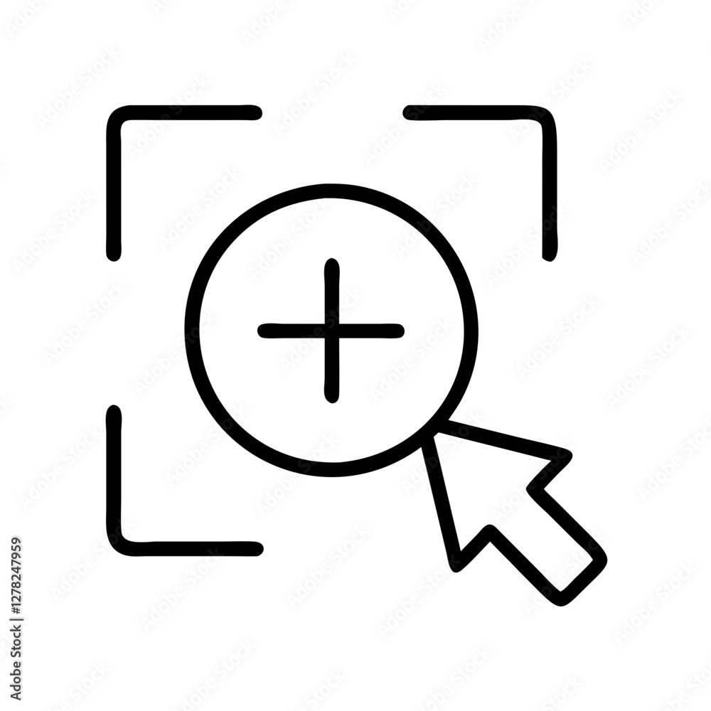 zoom tool icon, zoom tool line art - simple line art of zoom tool, perfect for zoom tool logos and icons zoom tool icon, zoom tool line art - simple line art of zoom tool, perfect for zoom tool logos and icons