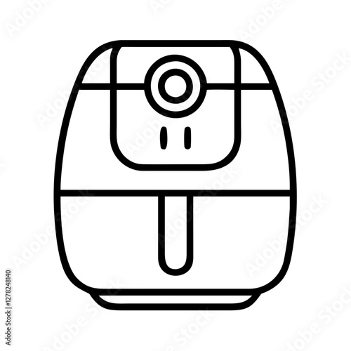 air fryer icon, air fryer line art - simple line art of air fryer, perfect for air fryer logos and icons