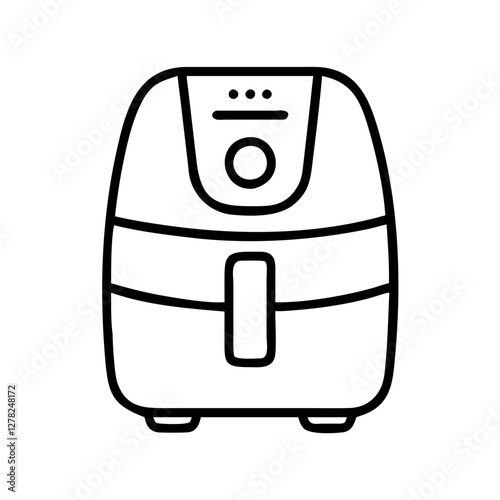 air fryer icon, air fryer line art - simple line art of air fryer, perfect for air fryer logos and icons