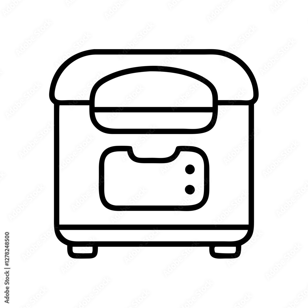 bread maker icon, bread maker line art - simple line art of bread maker, perfect for bread maker logos and icons bread maker icon, bread maker line art - simple line art of bread maker, perfect for bread maker logos and icons