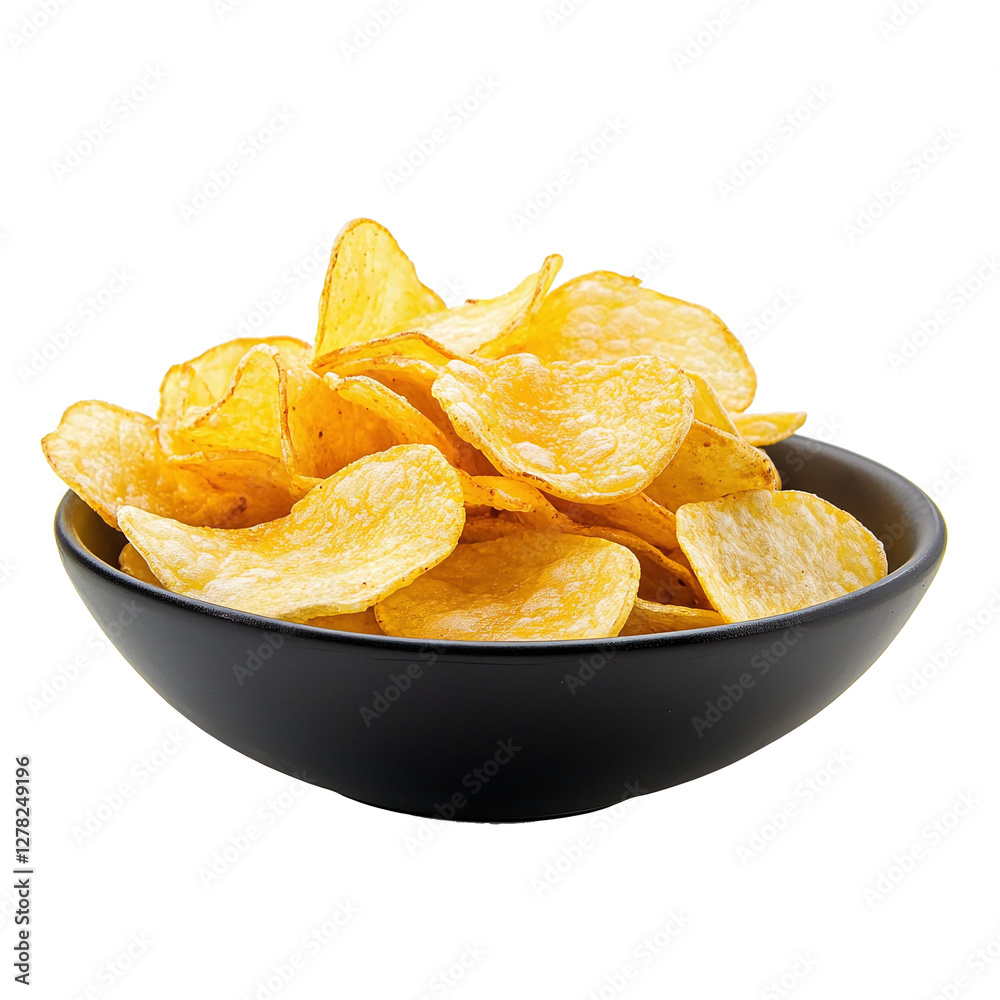 Plate with fried chips on a transparent background PNG Plate with fried chips on a transparent background PNG