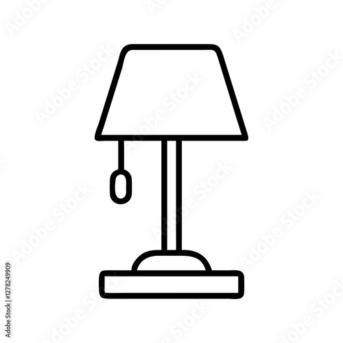 floor lamp icon, floor lamp line art - simple line art of floor lamp, perfect for floor lamp logos and icons