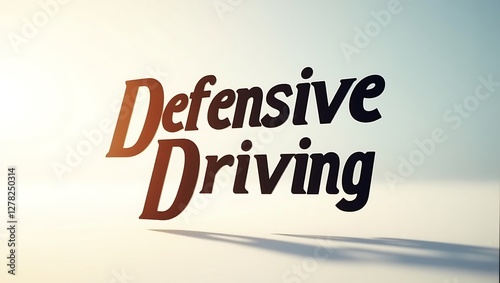 Cinematic typography highlighting the importance of defensive driving techniques