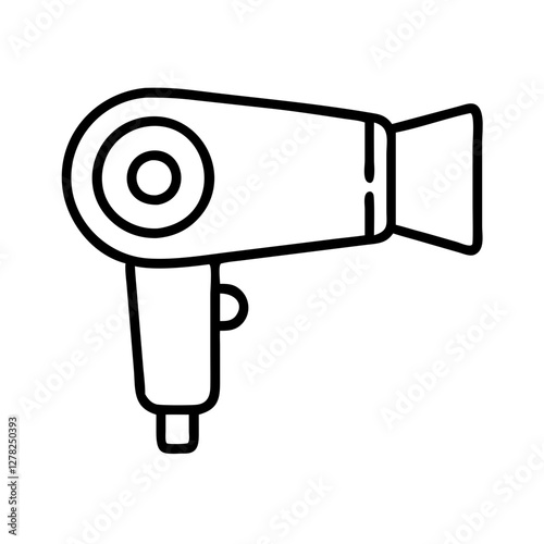hair dryer icon, hair dryer line art - simple line art of hair dryer, perfect for hair dryer logos and icons