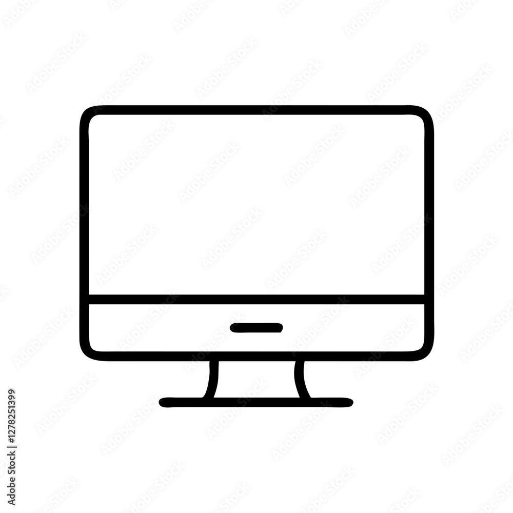 monitor icon, monitor line art - simple line art of monitor, perfect for monitor logos and icons monitor icon, monitor line art - simple line art of monitor, perfect for monitor logos and icons