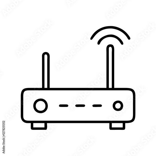 modem icon, modem line art - simple line art of modem, perfect for modem logos and icons