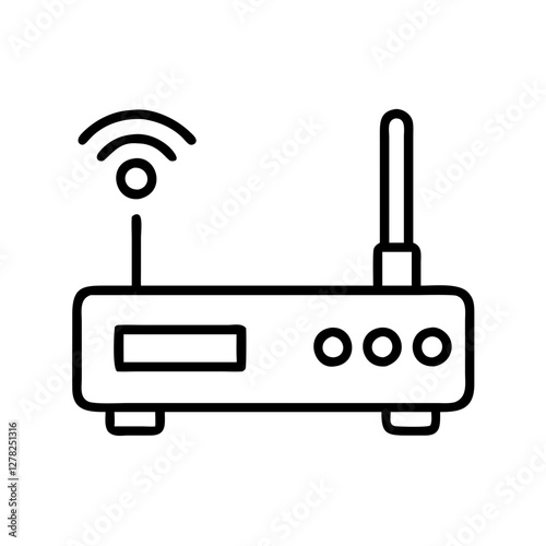 modem icon, modem line art - simple line art of modem, perfect for modem logos and icons