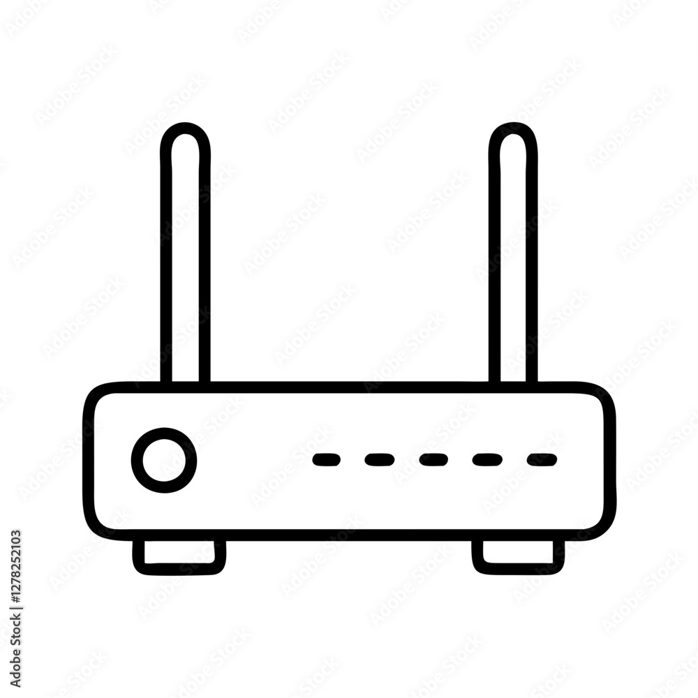 router icon, router line art - simple line art of router, perfect for router logos and icons router icon, router line art - simple line art of router, perfect for router logos and icons