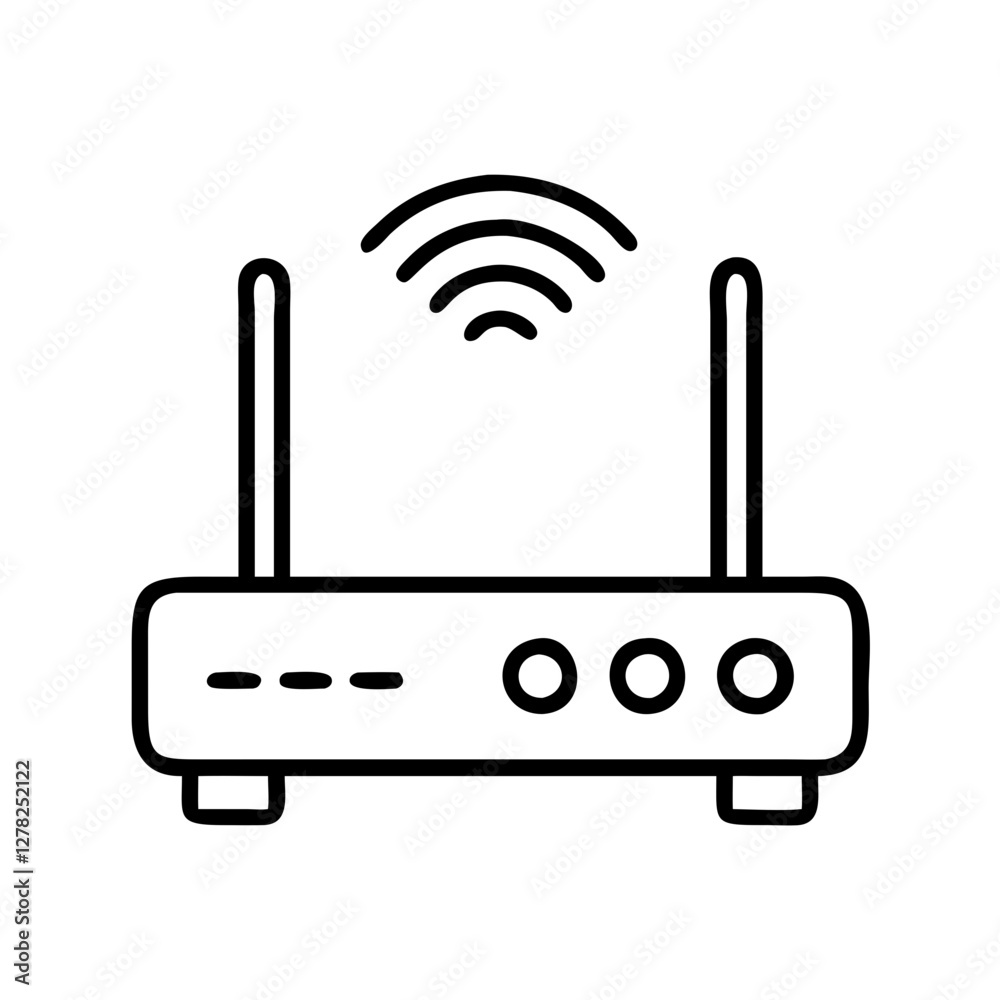 router icon, router line art - simple line art of router, perfect for router logos and icons router icon, router line art - simple line art of router, perfect for router logos and icons