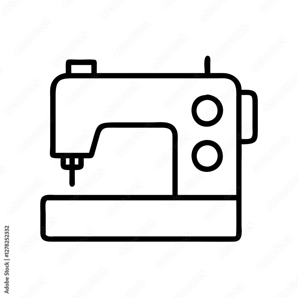 sewing machine icon, sewing machine line art - simple line art of sewing machine, perfect for sewing machine logos and icons sewing machine icon, sewing machine line art - simple line art of sewing machine, perfect for sewing machine logos and icons
