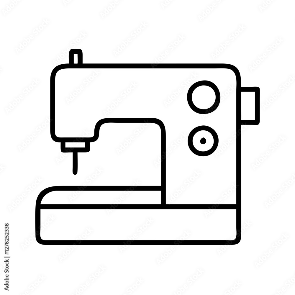sewing machine icon, sewing machine line art - simple line art of sewing machine, perfect for sewing machine logos and icons sewing machine icon, sewing machine line art - simple line art of sewing machine, perfect for sewing machine logos and icons