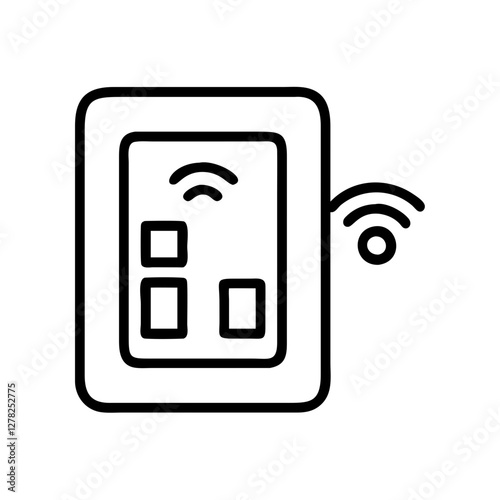 smart switch icon, smart switch line art - simple line art of smart switch, perfect for smart switch logos and icons