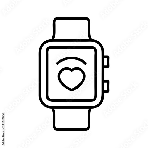 smartwatch icon, smartwatch line art - simple line art of smartwatch, perfect for smartwatch logos and icons