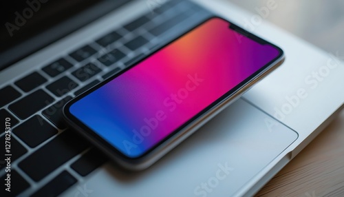 Financial Inclusion Mobile Finance App on Smartphone Laptop Close-up