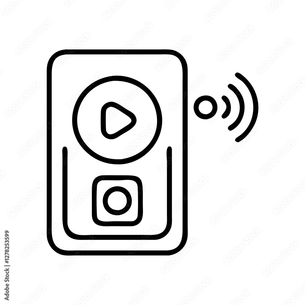 video doorbell icon, video doorbell line art - simple line art of video doorbell, perfect for video doorbell logos and icons video doorbell icon, video doorbell line art - simple line art of video doorbell, perfect for video doorbell logos and icons