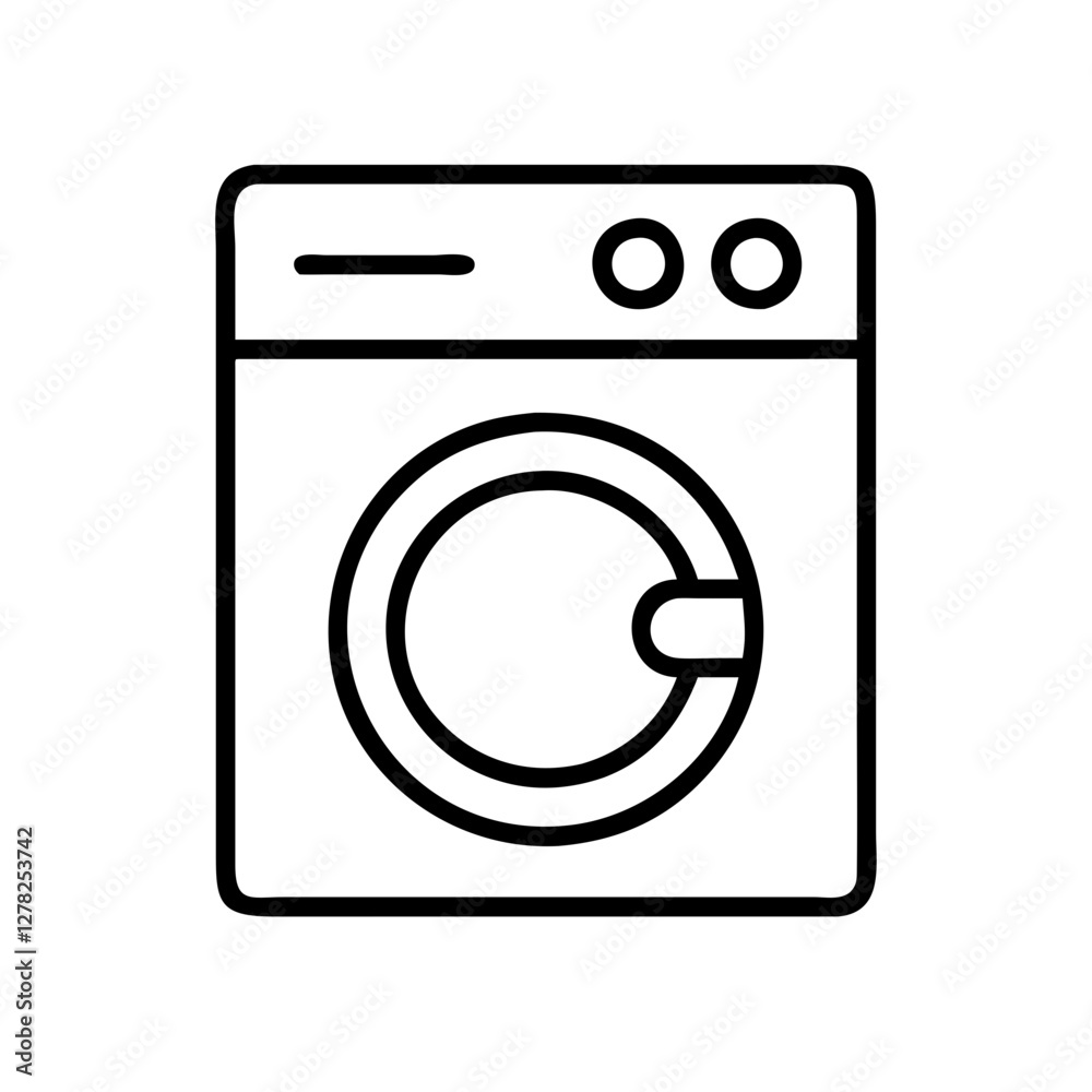 washing machine icon, washing machine line art - simple line art of washing machine, perfect for washing machine logos and icons washing machine icon, washing machine line art - simple line art of washing machine, perfect for washing machine logos and icons