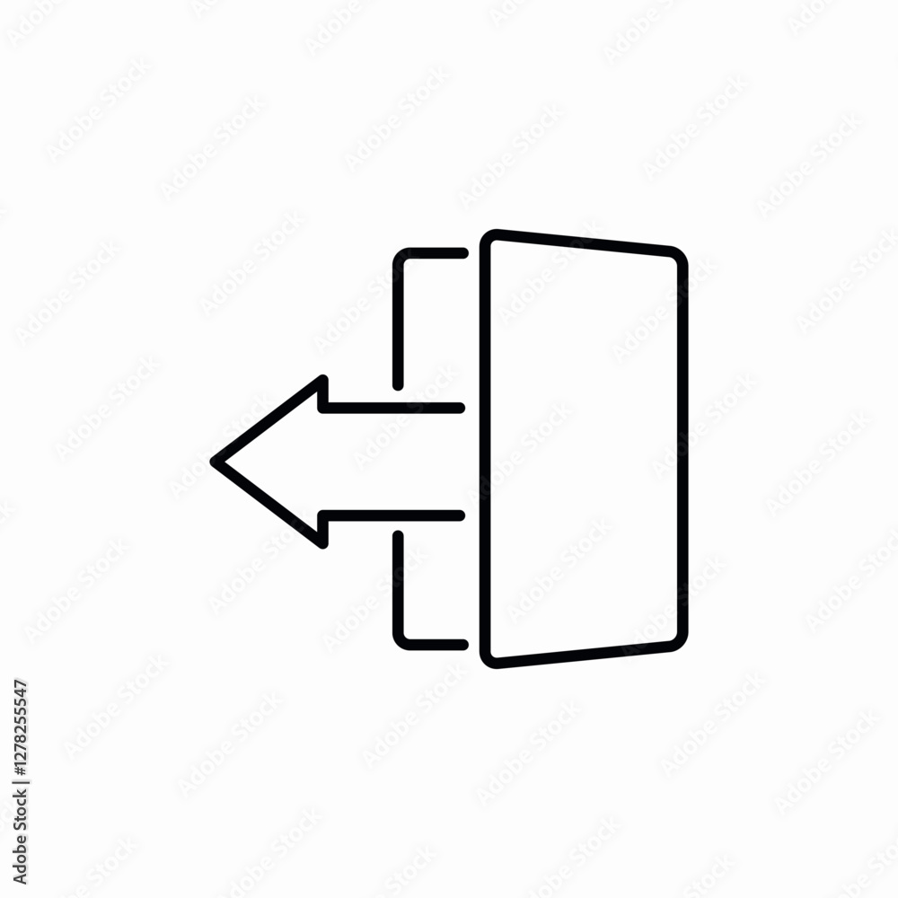emergency exit door icon vector sign emergency exit door icon vector sign