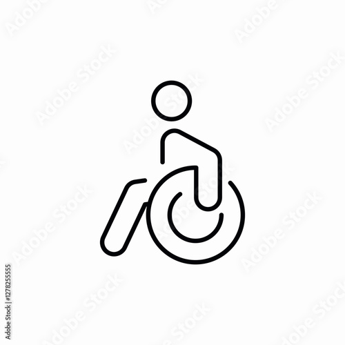 wheelchair accessibility disabled icon vector sign