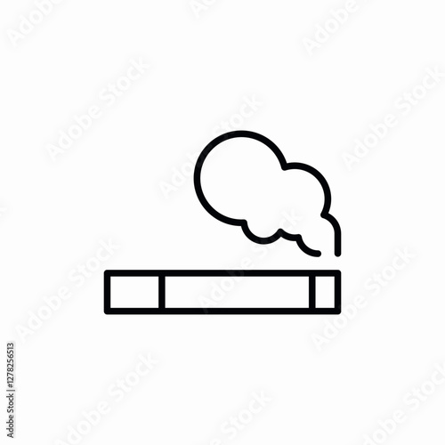 cigarette smoke icon vector sign