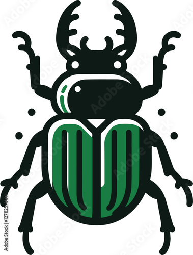A simple  Beetle vector  style with white background