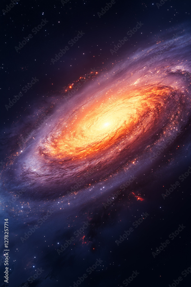Fototapeta premium Explore vibrant galaxies and celestial wonders in the night sky banner, wallpaper